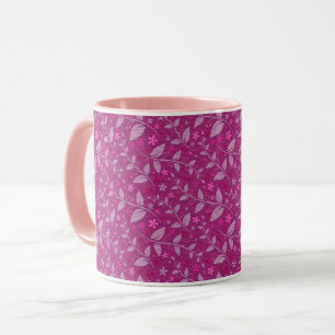Pink Modern Elegant Popular Floral Mug