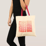 Pink modern girly retro 60's maid of honour tote bag<br><div class="desc">Pink and red girly retro simple 60's cool vibes bachelorette weekend party favour totes. maid of honour</div>