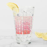 Pink modern girly retro 60's simple maid of honour glass<br><div class="desc">Pink and red girly retro simple 60's cool vibes bachelorette weekend maid of honour party favour glass.</div>