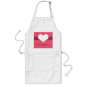 Pink Modern Heart Apron