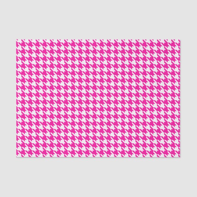 Pink Modern Houndstooth at Emporiomoffa Tissue Paper (Front)