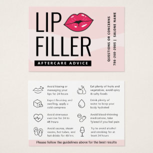 Pink Modern Lip Filler Aftercare Advice