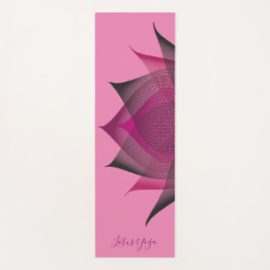 Pink Modern Lotus Flower Art Elegant Stylish Girly Yoga Mat