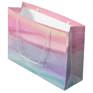 Pink Modern Pastel Large Gift Bag