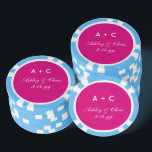 Pink Modern Personalised Wedding Reception Favour Poker Chips<br><div class="desc">Bright Pink Modern Poker Chips,  Custom Wedding Reception Favour Gift,  Personalised Elegant Vow Renewal Chip,  winter spring summer autumn party,  engagement casino bride groom for,  guests personalised newly wed couple,  rehearsal dinner thank you anniversary,  bridal shower bachelorette bach trip,  hen do night welcome present,  chic from them minimalist minimal</div>