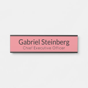 Pink Modern Professional Office Door Sign