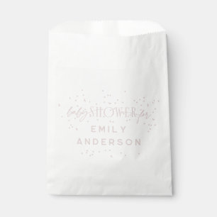 Pink Modern Rainbow and stars White Baby Shower Favour Bags