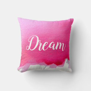 Pink modern simple watercolor design with dream cushion