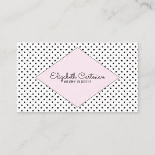 Pink Modern Stars Business Card