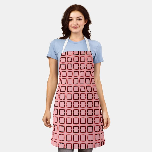Pink modern texture apron (Worn)