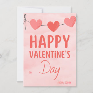 Pink Modern Valentine's Party Invitation