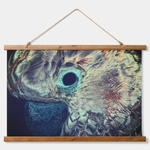 Pink Moluccan Cockatoo Parrot Abstract Art  Hanging Tapestry