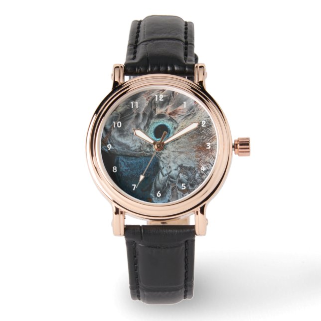 Pink Moluccan Cockatoo Parrot Art   Watch (Front)