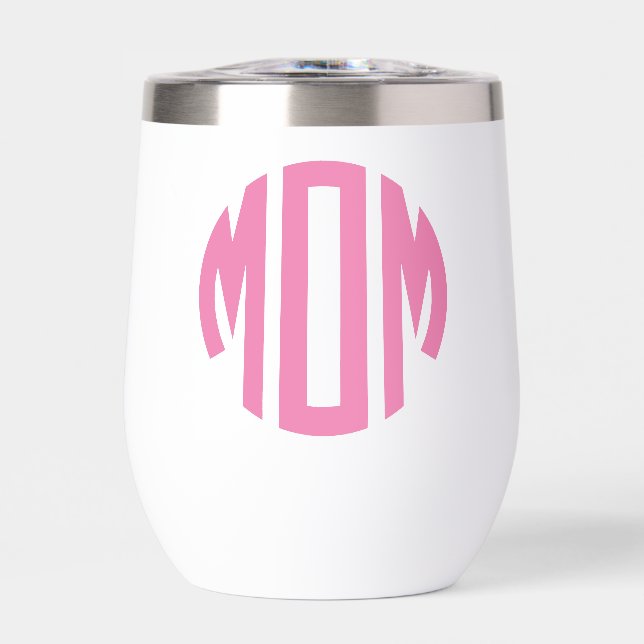 Pink MOM Circle Monogram Style (Front)