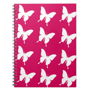 Pink monarch butterflies notebook