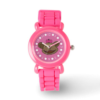 Pink Monkey Girls Glitter Watch
