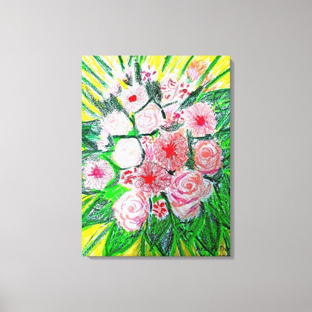 Pink Monochromatic Premium Wrapped Canvas (Gloss) (Front)