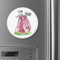 Pink Monogram Golf Bag