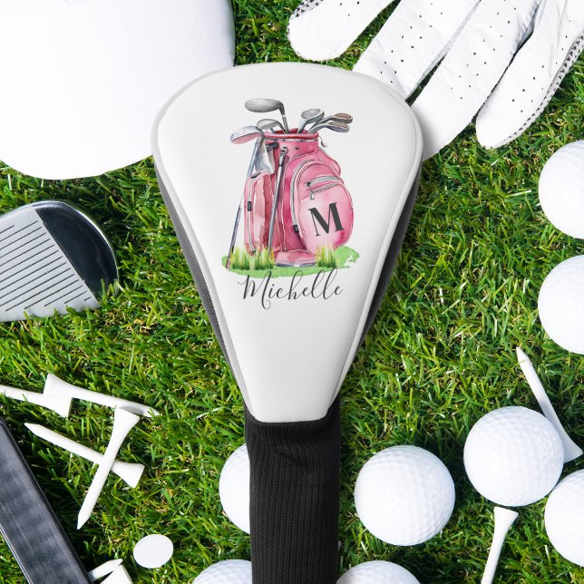 Pink Monogram Golf Head Cover (Pink Monogram Golf Head Cover )