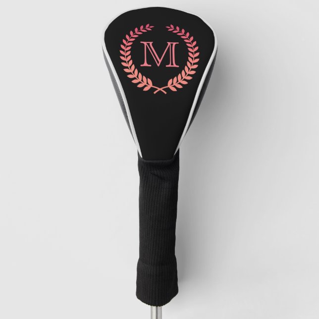 Pink Monogram Golf Head Cover (Front)