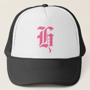 Pink Monogram H Trucker Hat