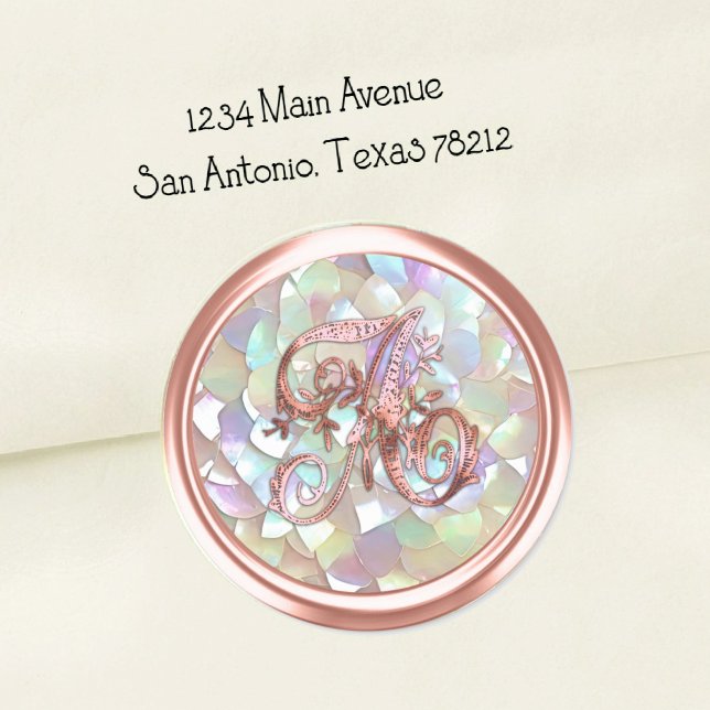 Pink Monogram Initial on Any Colour Envelope Seal (Creator Uploaded)