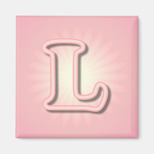 Pink Monogram L Magnet