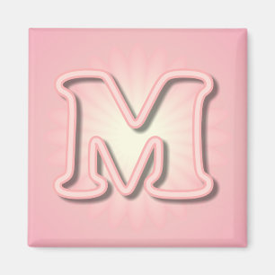 Pink Monogram M Magnet