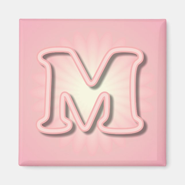 Pink Monogram M Magnet (Front)