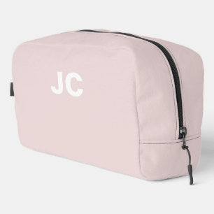 Pink Monogram Minimal Modern Travel Dopp Kit