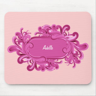 Pink Monogram Mousepads