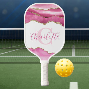 Pink Monogram Pickleball Paddle