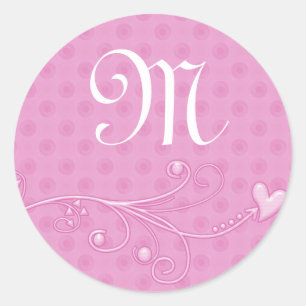 Pink Monogram Sticker