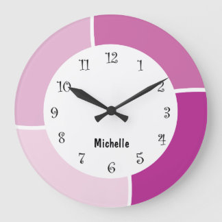 Pink Monogram Wall Clocks