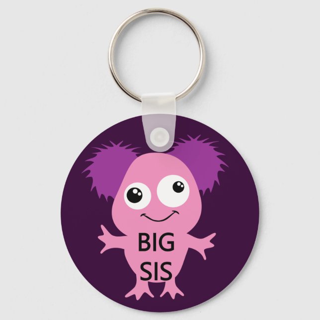 Pink Monster Big Sister Key Ring (Front)