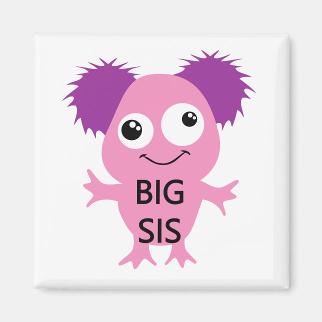 Pink Monster Big Sister Magnet (Front)