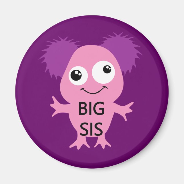 Pink Monster Big Sister Magnet (Front)