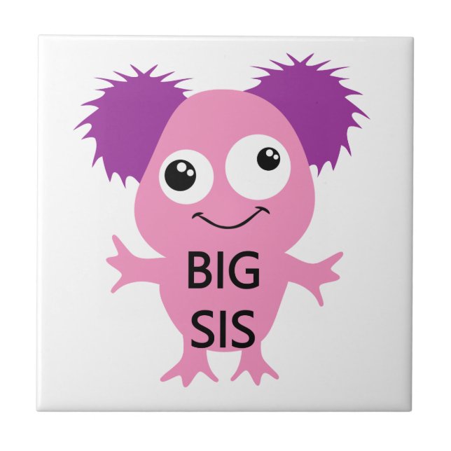 Pink Monster Big Sister Tile (Front)