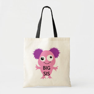 Pink Monster Big Sister Tote Bag