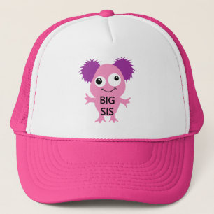 Pink Monster Big Sister Trucker Hat