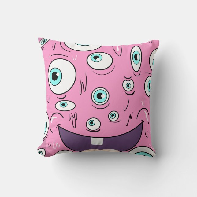 Pink monster pillow by ilya konyukhov (Front)