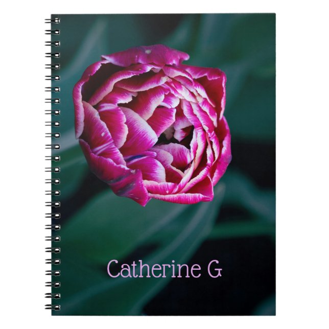 Pink moody tulip notebook (Front)