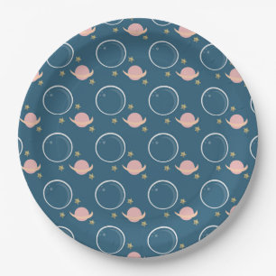 Pink Moon Asteroid Sun Galaxy Birthday Paper Plate