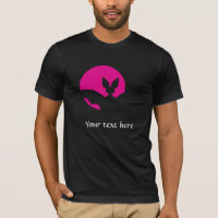 Pink Moon Bat Silhouette Gothic Art