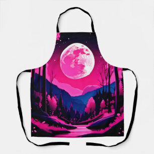 Pink Moon Fantasy Apron