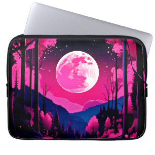 Pink Moon Fantasy Laptop Sleeve
