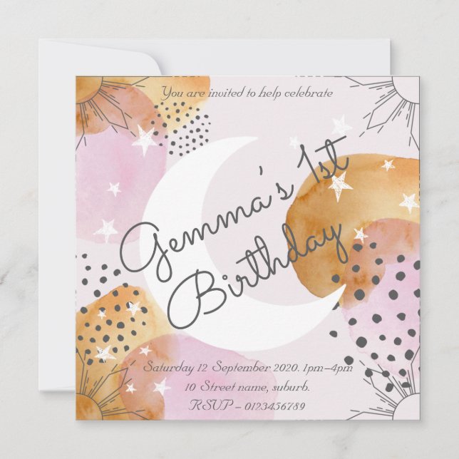 Pink Moon Invitation (Front)