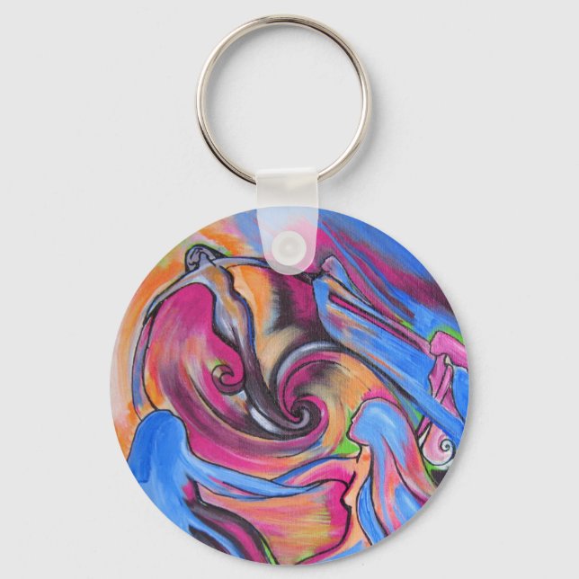 Pink Moon Lovelies keyring (Front)