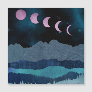 Pink Moon Phases Landscape