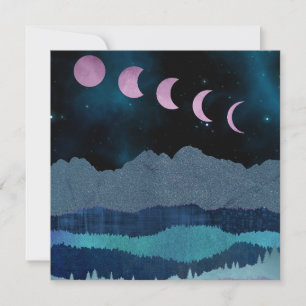 Pink Moon Phases Landscape